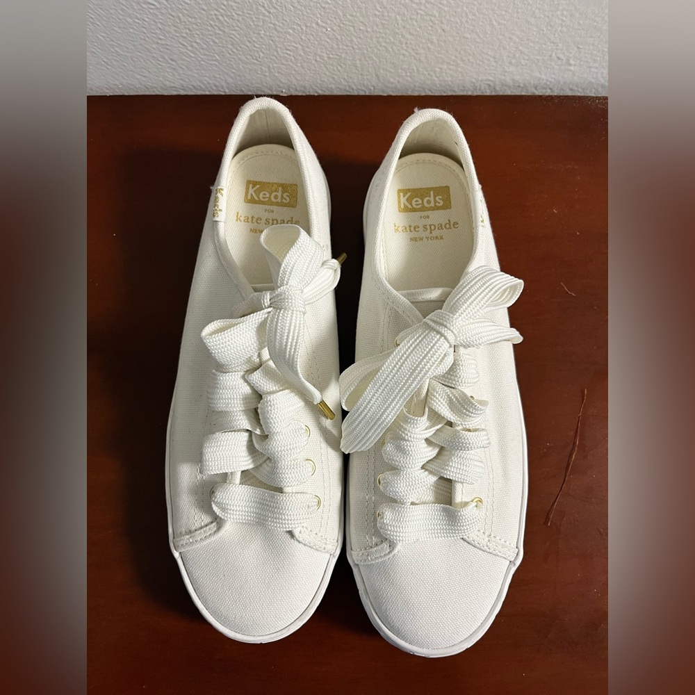 Kate Spade of New York White Keds Canvas Sneakers size 6.5